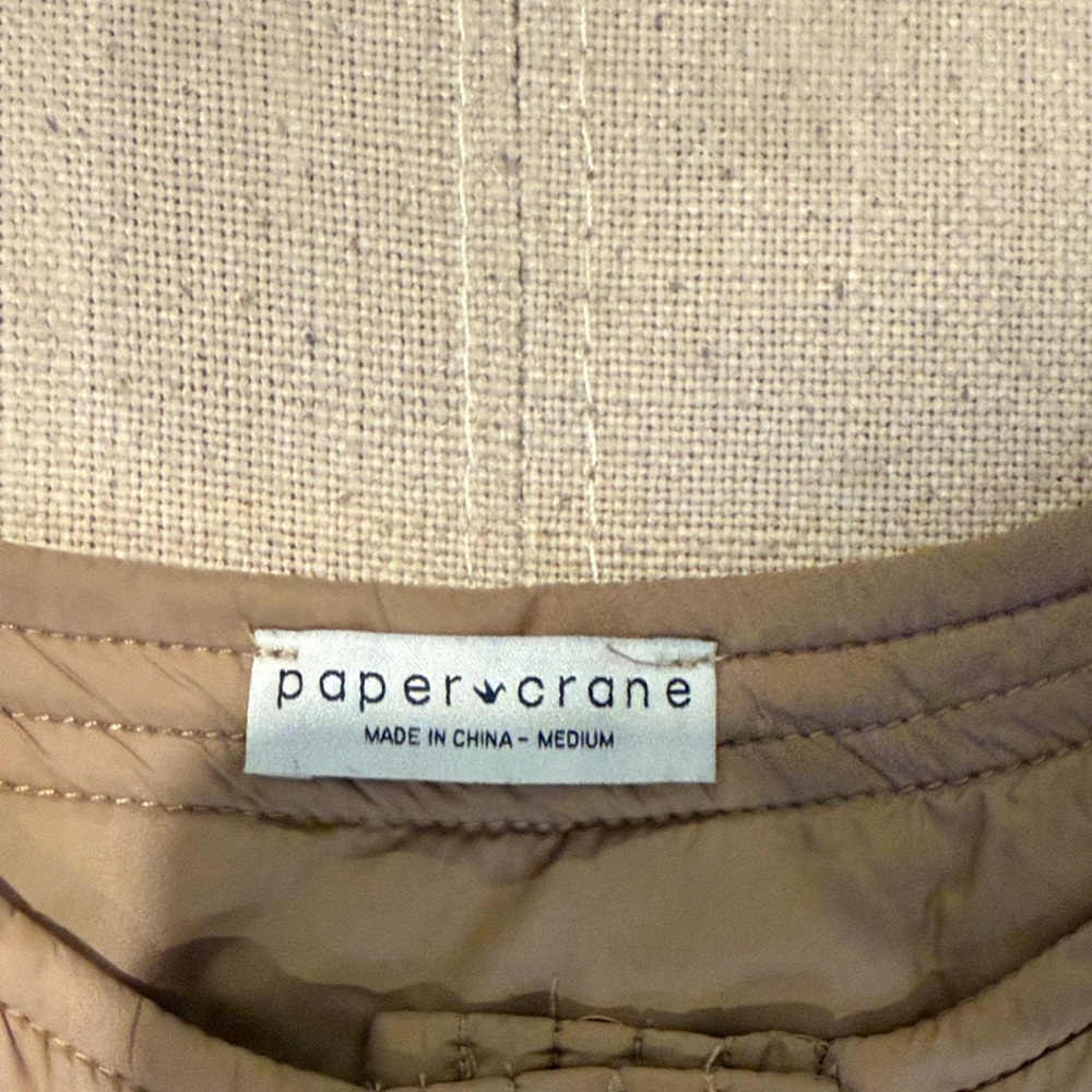 Paper Crane Tan Quilted Vest - Picture 2 of 3